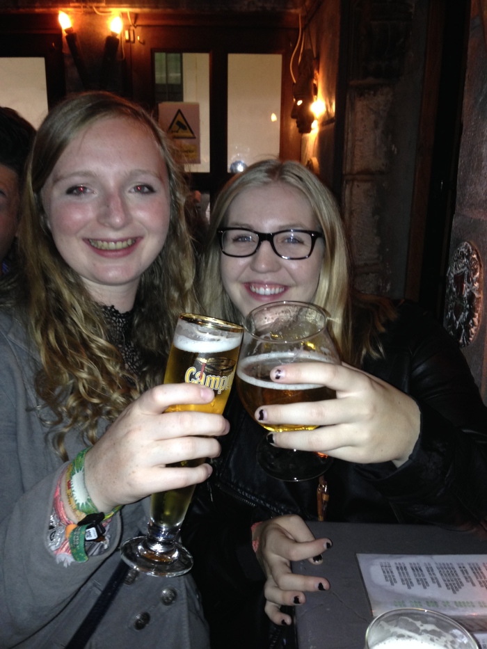 cheers to local Belgian beer